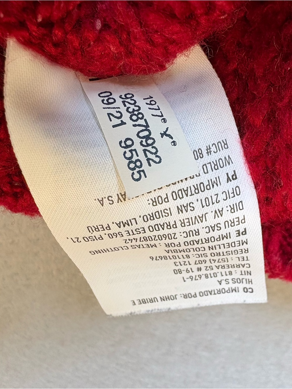 Y2K American Eagle Red Cable-Knit Turtleneck Sweater Sz M - Picture 6 of 10